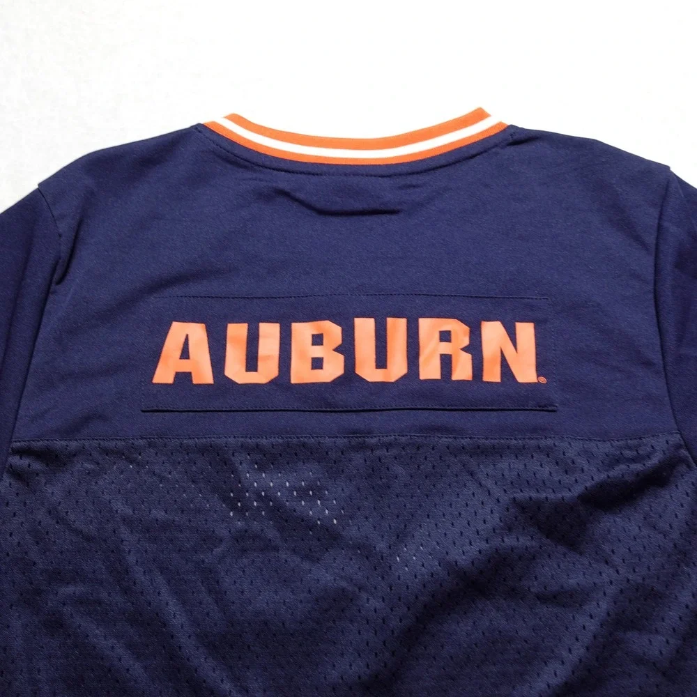 Colosseum Auburn Tigers Football Jersey Youth Large Navy Blue Orange COJF40844